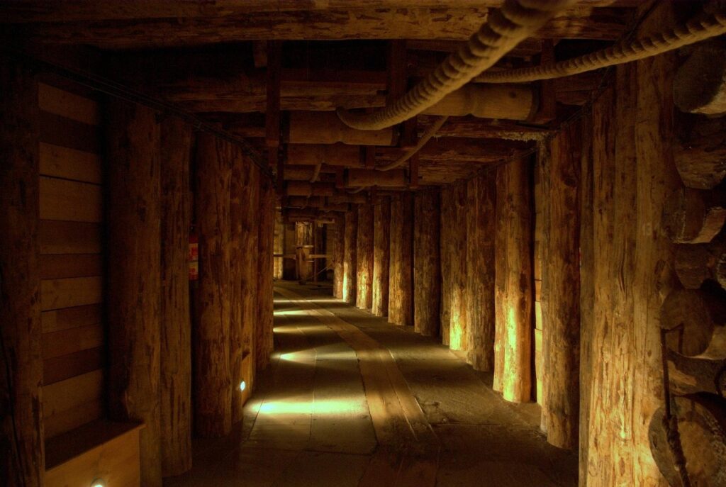 Corridor in Wieliczka Salt Mine