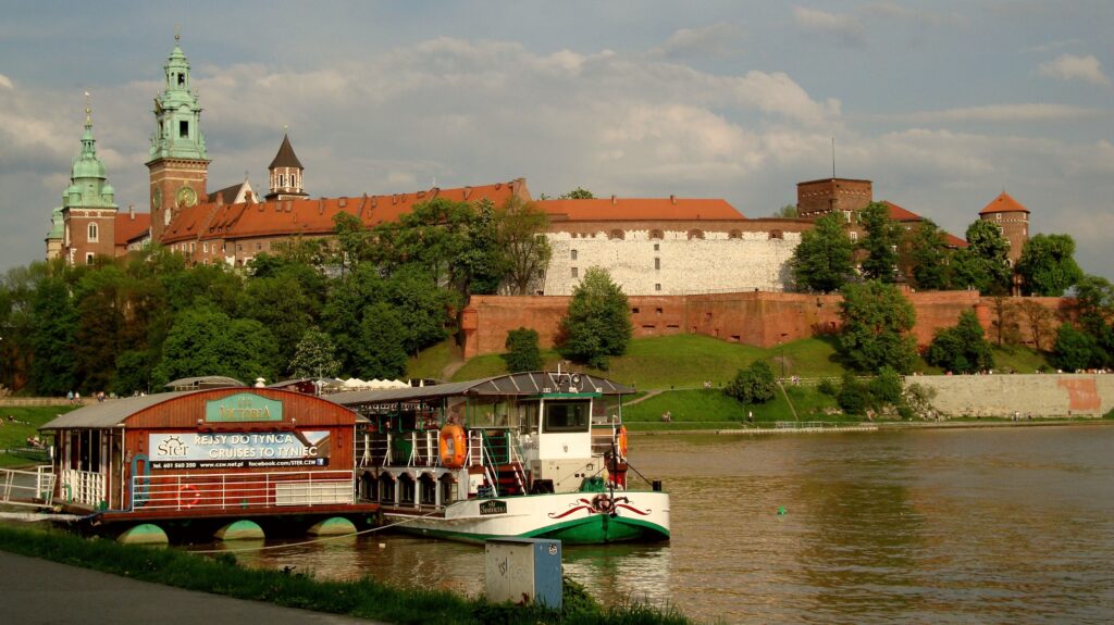 Wawel Royal Castle courtyard with Renaissance arcades in Kraków